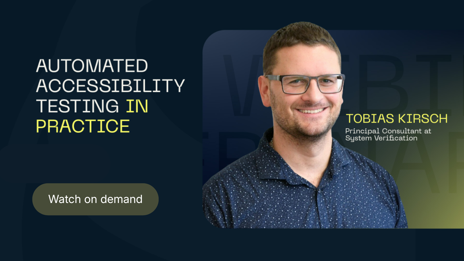 WEBINAR: Automated Accessibility Testing in Practice